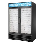 True GDIM-49NT-HC-TSL01 - Ice Merchandiser, two-section, (117) bags, (2) glass doors, white exterior